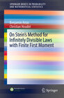 Buchcover On Stein's Method for Infinitely Divisible Laws with Finite First Moment