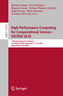 Buchcover High Performance Computing for Computational Science – VECPAR 2018