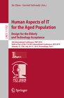 Buchcover Human Aspects of IT for the Aged Population. Design for the Elderly and Technology Acceptance