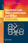 Buchcover Description Logic, Theory Combination, and All That