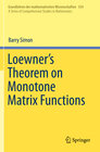 Buchcover Loewner's Theorem on Monotone Matrix Functions