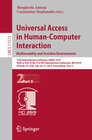Buchcover Universal Access in Human-Computer Interaction. Multimodality and Assistive Environments