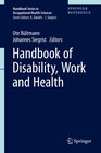 Buchcover Handbook of Disability, Work and Health