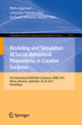Buchcover Modeling and Simulation of Social-Behavioral Phenomena in Creative Societies