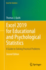 Buchcover Excel 2019 for Educational and Psychological Statistics