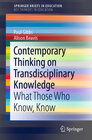 Buchcover Contemporary Thinking on Transdisciplinary Knowledge