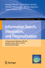 Buchcover Information Search, Integration, and Personalization