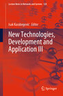 Buchcover New Technologies, Development and Application III