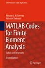 Buchcover MATLAB Codes for Finite Element Analysis