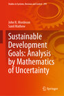 Buchcover Sustainable Development Goals: Analysis by Mathematics of Uncertainty