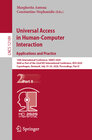 Buchcover Universal Access in Human-Computer Interaction. Applications and Practice