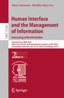 Buchcover Human Interface and the Management of Information. Interacting with Information