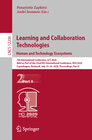 Buchcover Learning and Collaboration Technologies. Human and Technology Ecosystems
