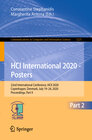 Buchcover HCI International 2020 - Posters