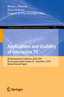 Buchcover Applications and Usability of Interactive TV