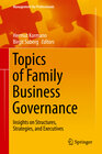 Buchcover Topics of Family Business Governance