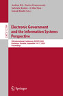 Buchcover Electronic Government and the Information Systems Perspective