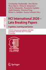 Buchcover HCI International 2020 – Late Breaking Papers: Cognition, Learning and Games