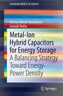 Buchcover Metal-Ion Hybrid Capacitors for Energy Storage