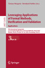 Buchcover Leveraging Applications of Formal Methods, Verification and Validation: Applications