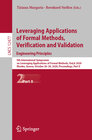 Buchcover Leveraging Applications of Formal Methods, Verification and Validation: Engineering Principles