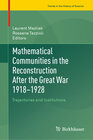 Buchcover Mathematical Communities in the Reconstruction After the Great War 1918–1928