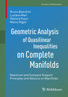 Buchcover Geometric Analysis of Quasilinear Inequalities on Complete Manifolds