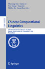 Buchcover Chinese Computational Linguistics