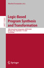 Buchcover Logic-Based Program Synthesis and Transformation
