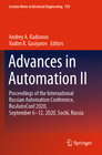 Buchcover Advances in Automation II