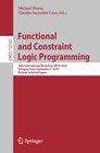 Buchcover Functional and Constraint Logic Programming