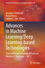 Buchcover Advances in Machine Learning/Deep Learning-based Technologies