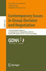 Buchcover Contemporary Issues in Group Decision and Negotiation