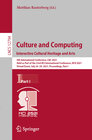 Buchcover Culture and Computing. Interactive Cultural Heritage and Arts