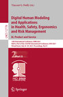Buchcover Digital Human Modeling and Applications in Health, Safety, Ergonomics and Risk Management. AI, Product and Service