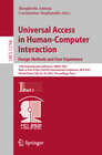Buchcover Universal Access in Human-Computer Interaction. Design Methods and User Experience