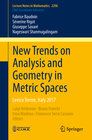 Buchcover New Trends on Analysis and Geometry in Metric Spaces