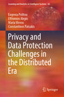 Buchcover Privacy and Data Protection Challenges in the Distributed Era