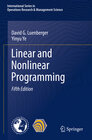 Buchcover Linear and Nonlinear Programming
