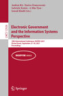 Buchcover Electronic Government and the Information Systems Perspective