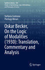 Buchcover Oskar Becker, On the Logic of Modalities (1930): Translation, Commentary and Analysis