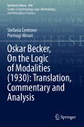 Buchcover Oskar Becker, On the Logic of Modalities (1930): Translation, Commentary and Analysis