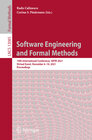 Buchcover Software Engineering and Formal Methods