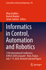 Buchcover Informatics in Control, Automation and Robotics
