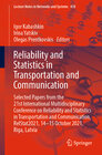Buchcover Reliability and Statistics in Transportation and Communication