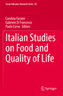 Buchcover Italian Studies on Food and Quality of Life