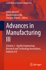 Buchcover Advances in Manufacturing III