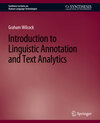 Buchcover Introduction to Linguistic Annotation and Text Analytics