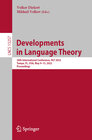 Buchcover Developments in Language Theory