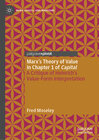Buchcover Marx’s Theory of Value in Chapter 1 of Capital